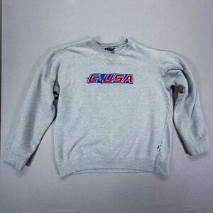 Aeropostale Sweatshirt Mens M Grey C USA Graphic Crewneck Pullover